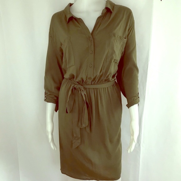 Faded Glory Dresses & Skirts - ⬇️$34 Forest Green Button Plus Size Shirt Dress
